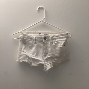 RSQ Mid Rise White Jean Shorts